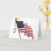 Carte Drapeau des États-Unis Vintage (Fleur jaune)