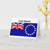 Carte Drapeau des Îles Cook (Fleur jaune)