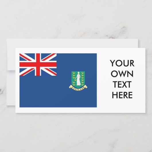Carte Drapeau des îles Vierges britanniques (Devant)