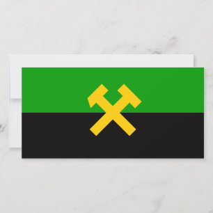 Carte Drapeau des mineurs et des travailleurs des mines