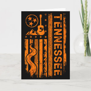 Carte Drapeau des montagnes de guitare du Tennessee, fie