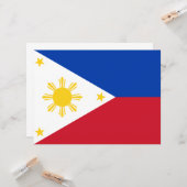 Carte Drapeau des Philippines (Devant/Arrière en situation)
