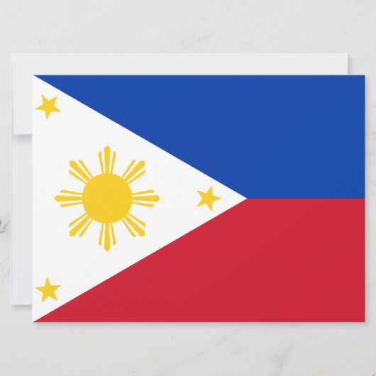 Carte Drapeau des Philippines (Devant)