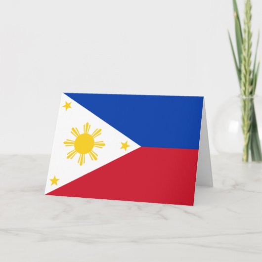 Carte Drapeau des Philippines (Devant)