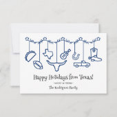 Carte Drapeau d'État Bleu Texas Holiday Icônes de pendai (Devant)