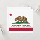 Carte Drapeau d'État de Californie (Devant/Arrière en situation)