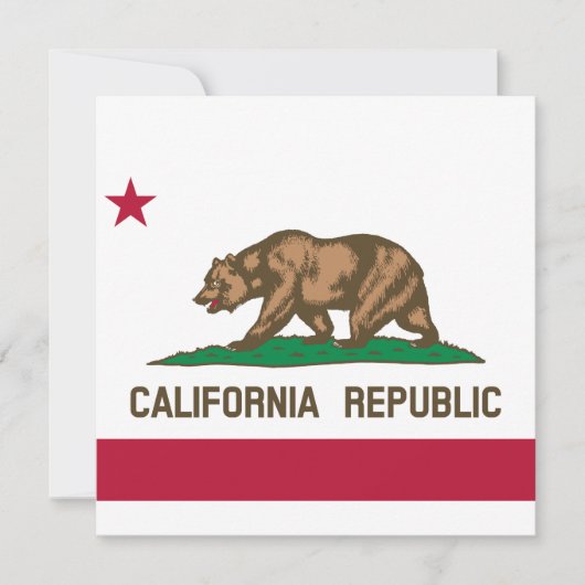 Carte Drapeau d'État de Californie (Devant)