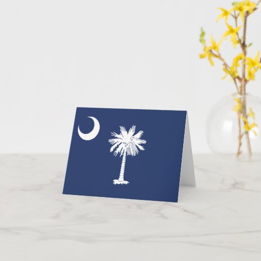 Carte Drapeau d'État de Caroline du Sud (Fleur jaune)