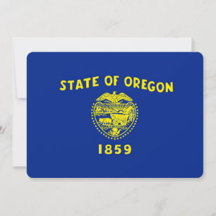 Carte Drapeau d'État de l'Oregon