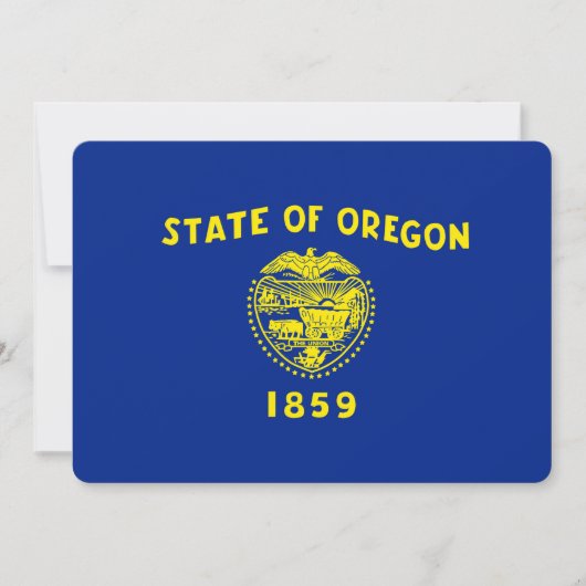 Carte Drapeau d'État de l'Oregon (Devant)