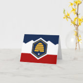 Carte Drapeau d'État de l'Utah (Fleur jaune)