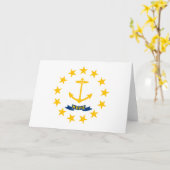 Carte Drapeau d'État de Rhode Island (Fleur jaune)
