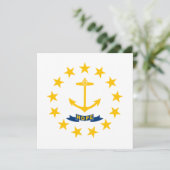 Carte Drapeau d'État de Rhode Island (Debout devant)