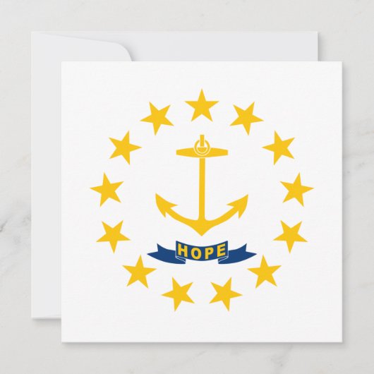 Carte Drapeau d'État de Rhode Island (Devant)