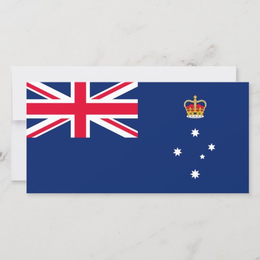 Carte Drapeau d'État de Victoria (Australie) (Devant)