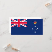 Carte Drapeau d'État de Victoria (Australie) (Devant/Arrière en situation)