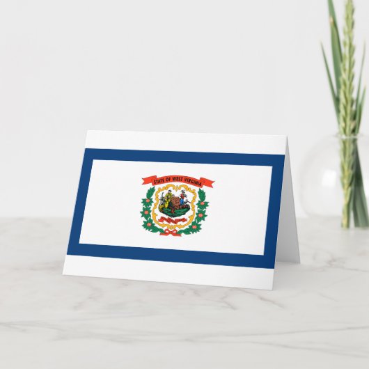 Carte Drapeau d'État de Virginie-Occidentale (Devant)
