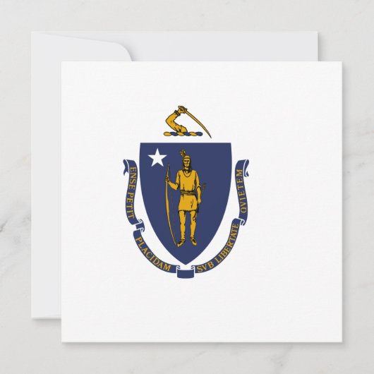 Carte Drapeau d'État du Massachusetts (Devant)