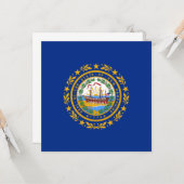 Carte Drapeau d'Etat du New Hampshire (Devant/Arrière en situation)