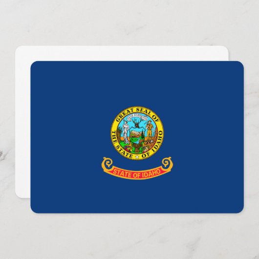 Carte Drapeau d'État Idaho (Devant / Derrière)