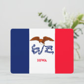 Carte Drapeau d'État Iowa (Debout devant)