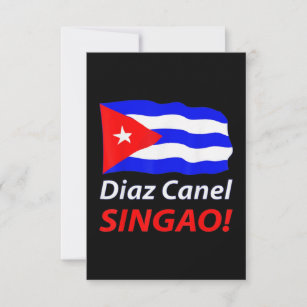 Carte Drapeau Diaz Canel Singao Cuba