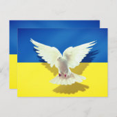 Carte Drapeau Dove of Peace UKraine - Liberté (Devant / Derrière)