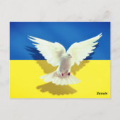 Carte Drapeau Dove of Peace UKraine - Liberté (Dos)