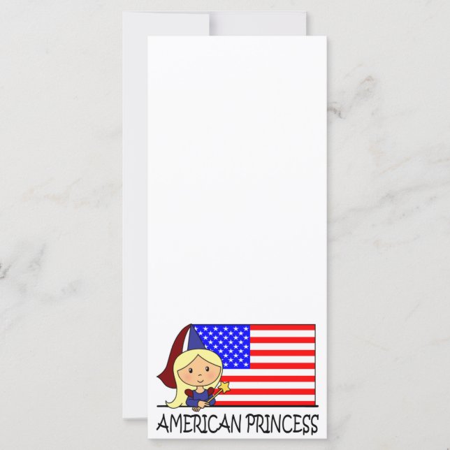 Carte Drapeau Drapeau de la princesse américaine (Devant)
