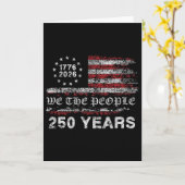 Carte Drapeau du 250e anniversaire 1776-2026 (Fleur jaune)