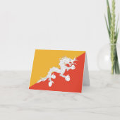 Carte Drapeau du Bhoutan (Devant)