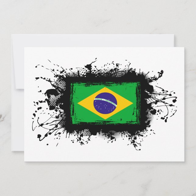 Carte Drapeau du Brésil (Devant)