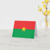 Carte Drapeau du Burkina Faso (Fleur jaune)