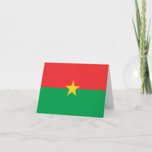 Carte Drapeau du Burkina Faso