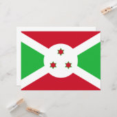 Carte Drapeau du Burundi (Devant/Arrière en situation)