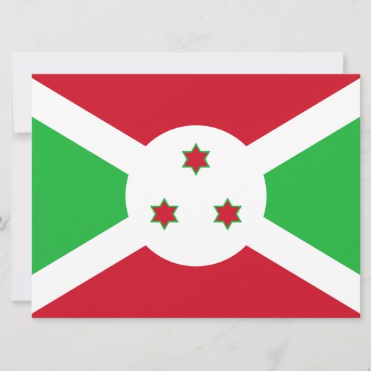 Carte Drapeau du Burundi (Devant)