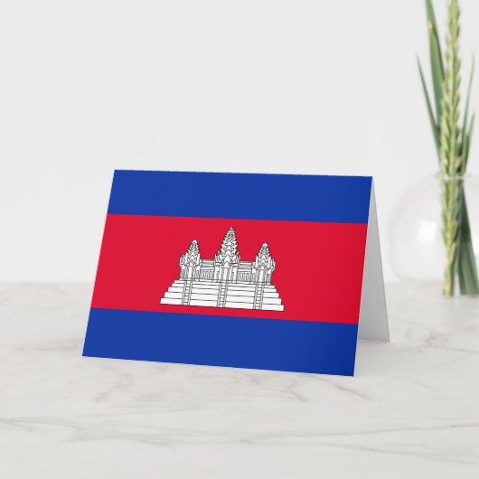 Carte Drapeau du Cambodge (Devant)