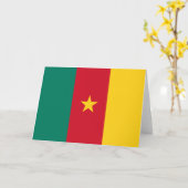 Carte Drapeau du Cameroun (Fleur jaune)