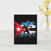 Carte Drapeau du champion cubain de boxe (Fleur jaune)