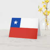 Carte Drapeau du Chili (Fleur jaune)