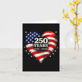 Carte Drapeau du cœur 250 ans de conception de liberté U (Fleur jaune)