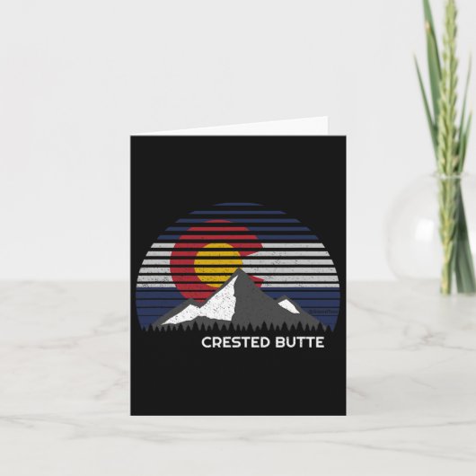 Carte Drapeau du Colorado de la Butte Crested (Devant)