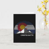 Carte Drapeau du Colorado de la Butte Crested (Fleur jaune)