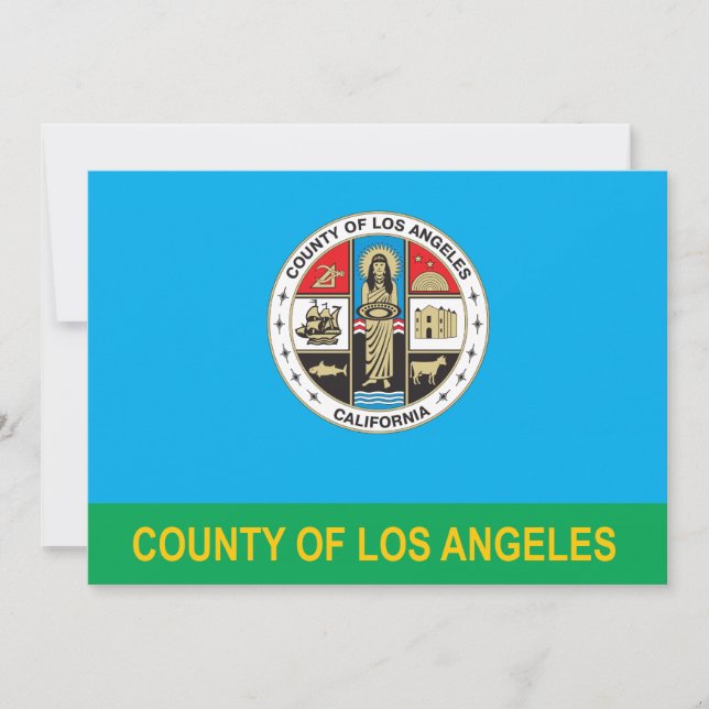 Carte Drapeau du comté de Los Angeles (Devant)