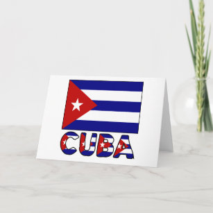 Carte Drapeau du Cuba et obscurité de mot