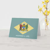 Carte Drapeau du Delaware (Fleur jaune)