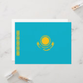 Carte Drapeau du Kazakhstan (Devant/Arrière en situation)