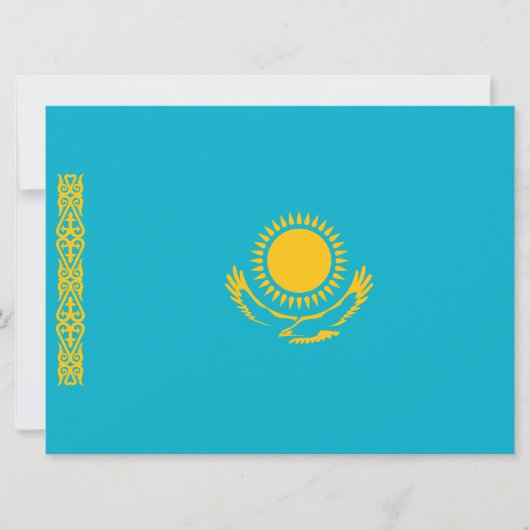 Carte Drapeau du Kazakhstan (Devant)