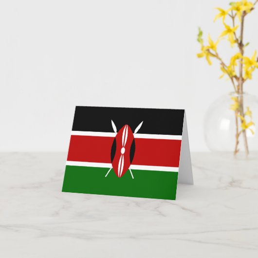 Carte Drapeau du Kenya (Fleur jaune)