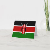 Carte Drapeau du Kenya (Devant)